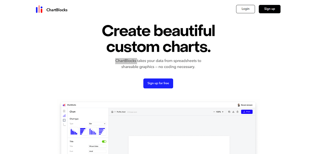 chartblocks data visualization tool
