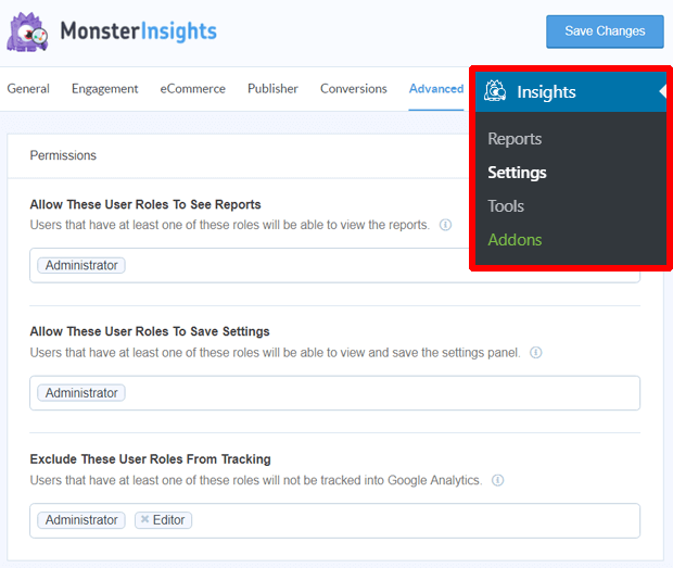 monsterinsights-permission-users