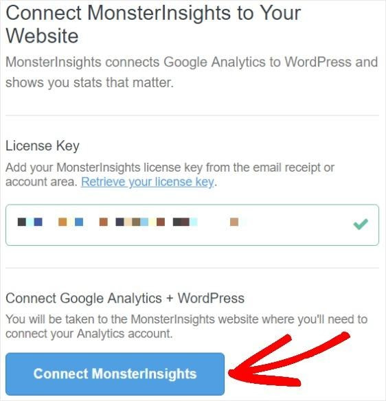 connect monsterinsights